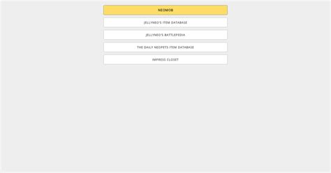 neojelly item database|NeoMob .